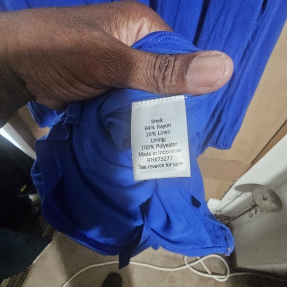 Blue Button-Up Dress - Picture 4 of 6